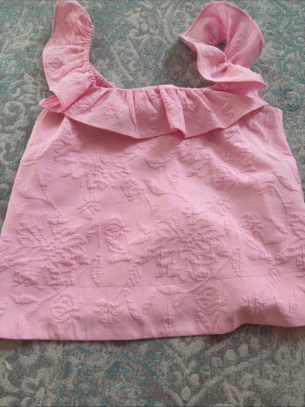 Lilly Pulitzer Pink Ruffle-Shoulder Tank Top